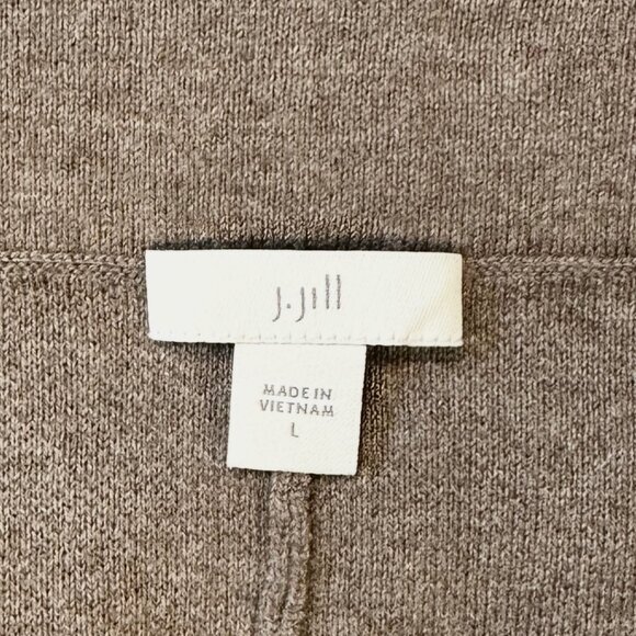 J.Jill Pure Jill Textured Knit Pull-On Skirt WMNS L Neutral Midi Soft Timeless - Picture 8 of 11